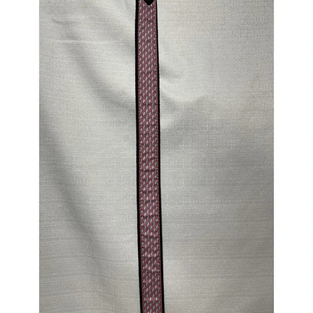 Vineyard Vines Boys' Classic Whale Canvas Club Belt Leather Pink 24 Brass Buckle